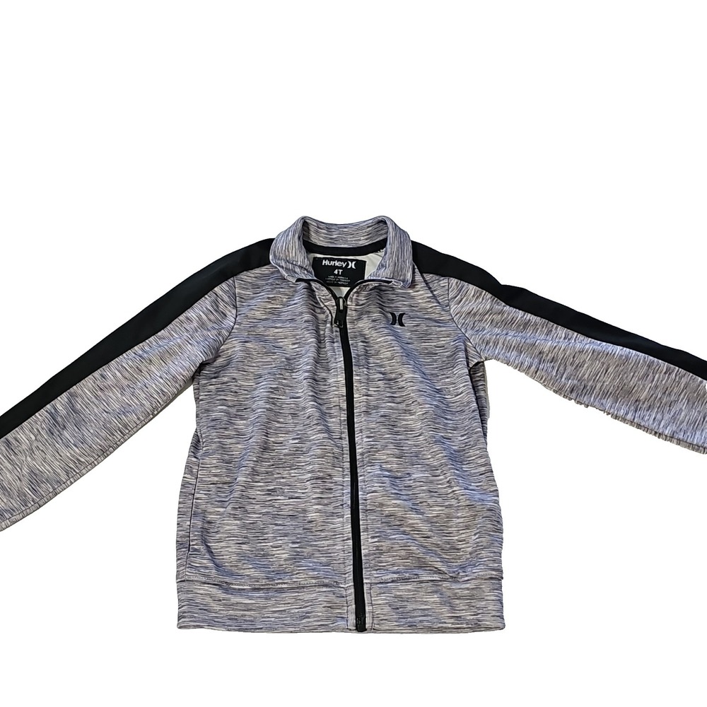 Hurley 4T Gray Black Track Jacket Full Zip Baby Toddler Outerwear